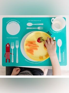 Manners&Co. Brand Kids Montessori Etiquette Table Mat for Toddlers. OS. NIP.